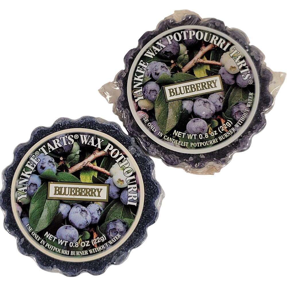 Yankee Candle Blueberry Wax Potpourri Tart 0.8oz Scented Melt (Lot of 2)